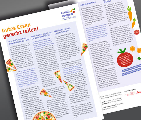 Infoblatt "Gesunde Ernährung" für den Ernährungsrat Berlin, c-co, Uta Tietze