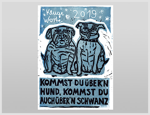 Neujahrsgruss "Kluge Worte 2019", c-co, Uta Tietze