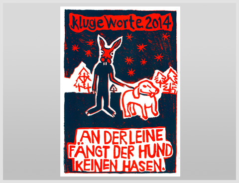 Neujahrsgruss "Kluge Worte 2014", c-co, Uta Tietze