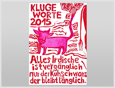 Neujahrsgruss "Kluge Worte 2015", c-co, Uta Tietze